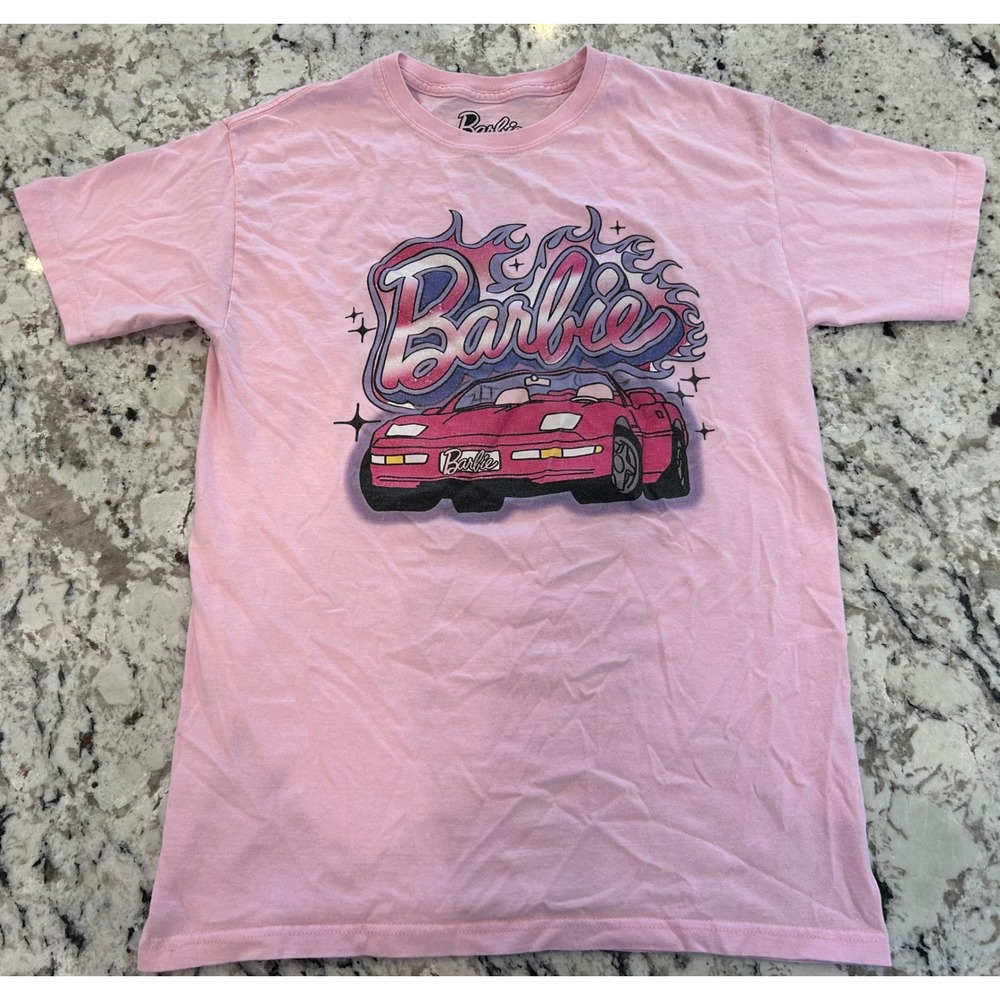 Hot Topic Barbiecore Graphic T Shirt Pinkโ Corvette Women's Sz L girlhoodcore